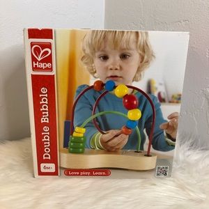 Hape Double Bubble Wooden Bead Maze Montessori Learning Baby Toys